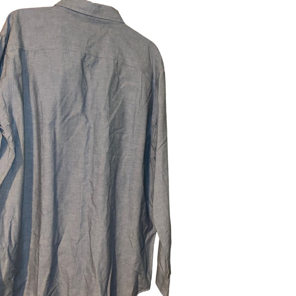 Men Carhartt relaxed fit button down long sleeve shirt top XL tall blue - Picture 3 of 5